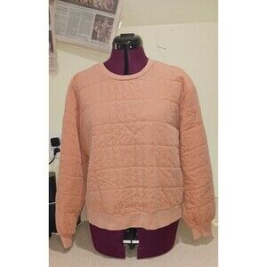 Universal Thread Women’s Quilted Crewneck Sweatshirt Large Peach